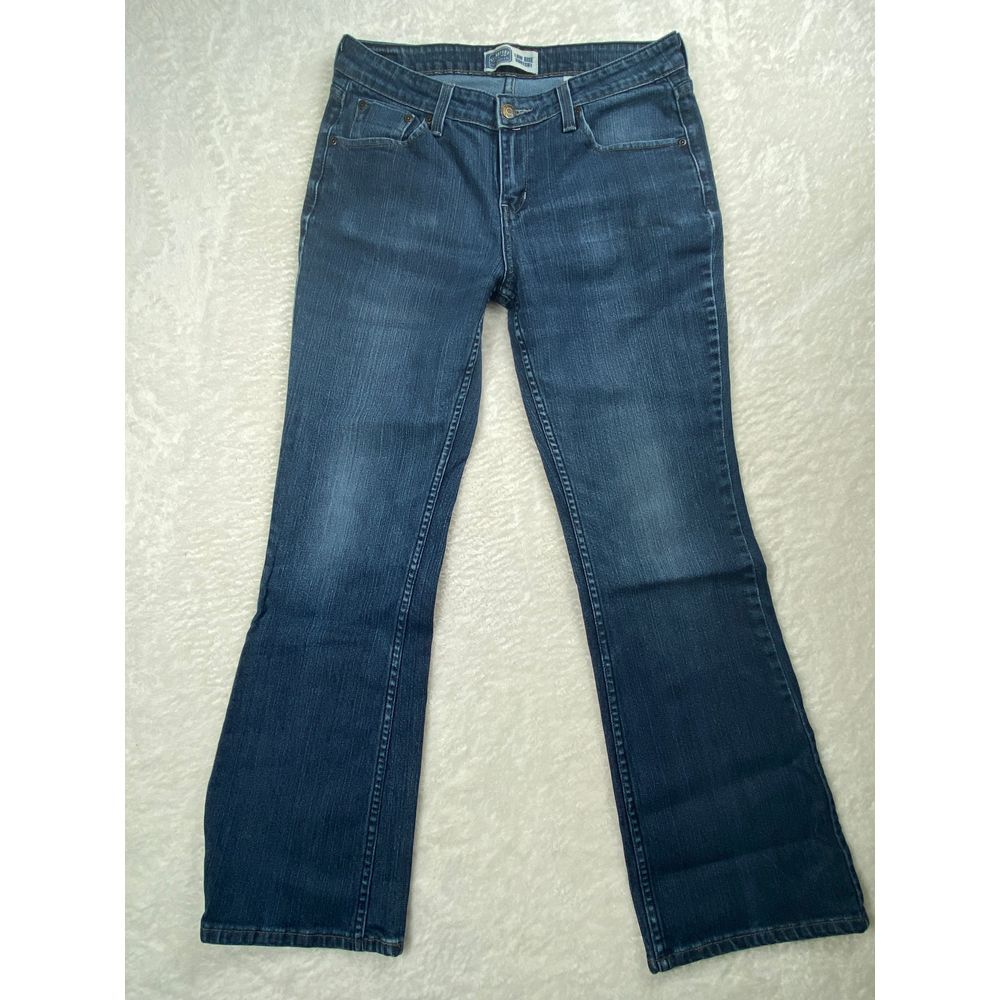 Trendy Levi's Signature Low Rise Bootcut Classic Y2K Blue Denim Jeans Women's